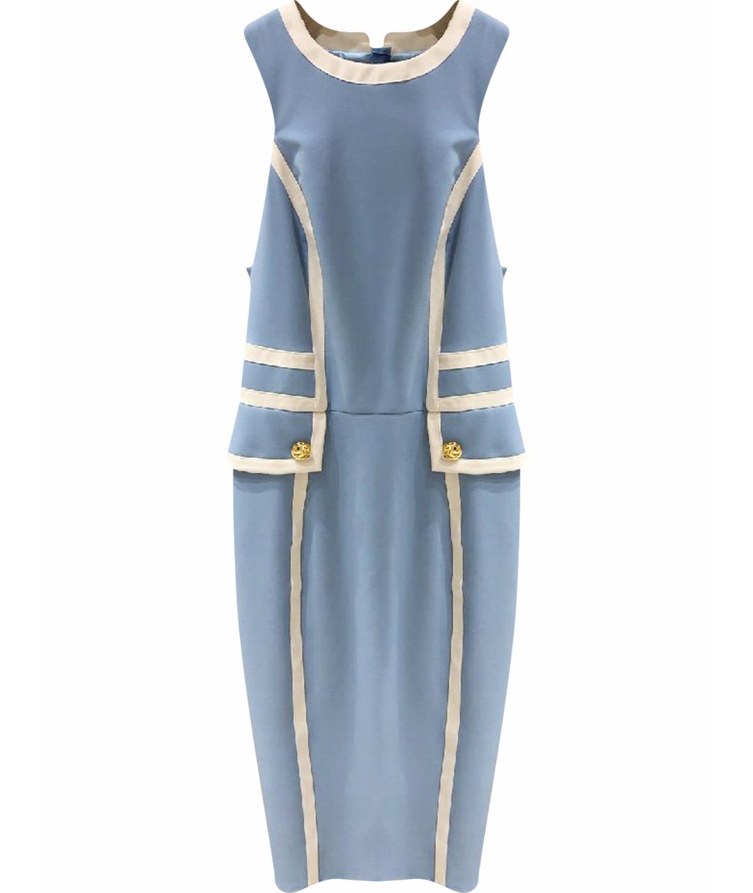 ELISABETTA FRANCHI Голубое полиамидовое платье, фото 1