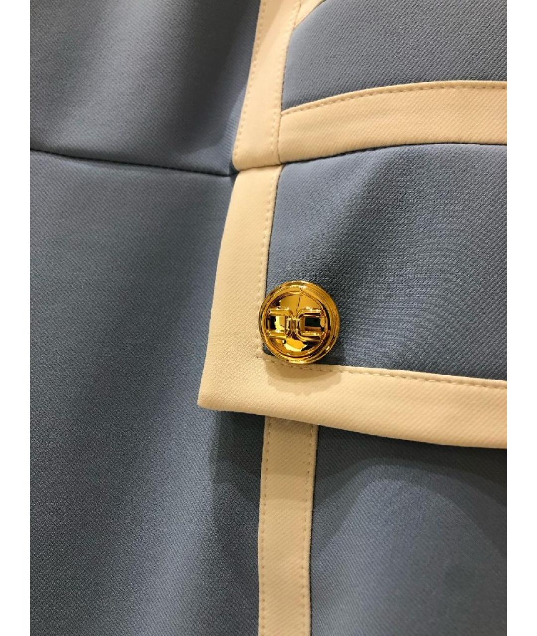 ELISABETTA FRANCHI Голубое полиамидовое платье, фото 5