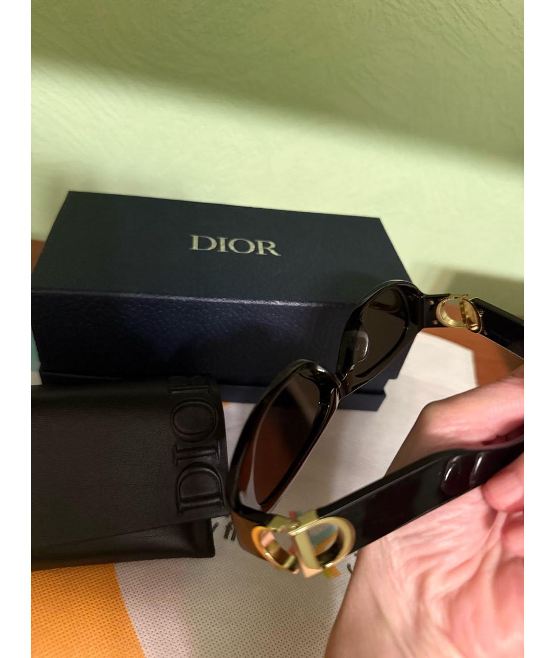 CHRISTIAN DIOR Черные пластиковые солнцезащитные очки, фото 7