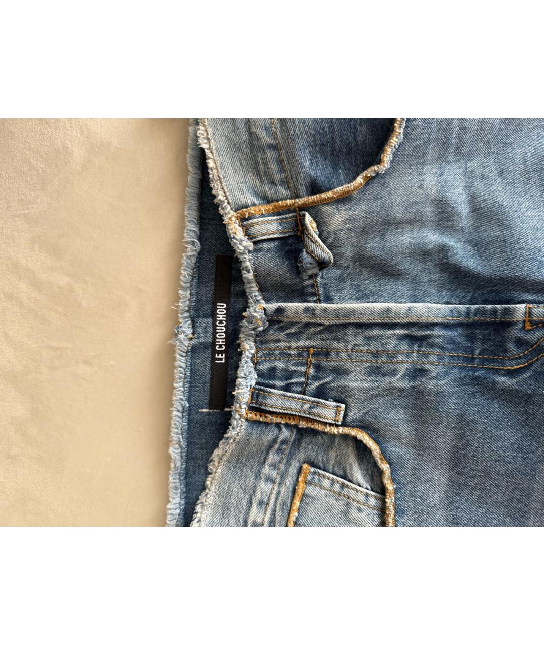 JACQUEMUS Голубые хлопковые прямые джинсы, фото 3