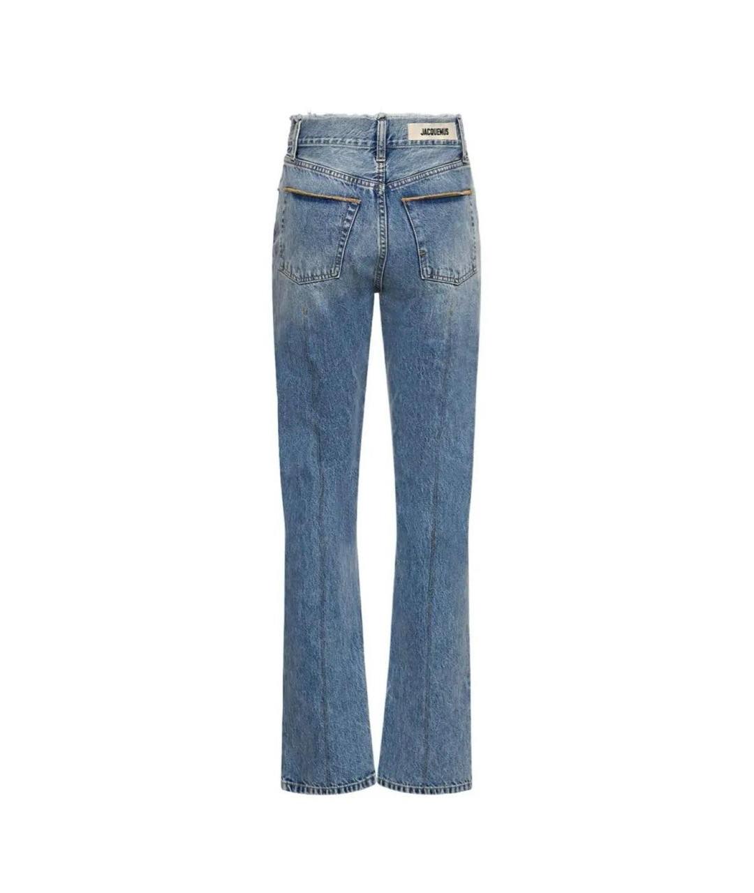 JACQUEMUS Голубые хлопковые прямые джинсы, фото 2