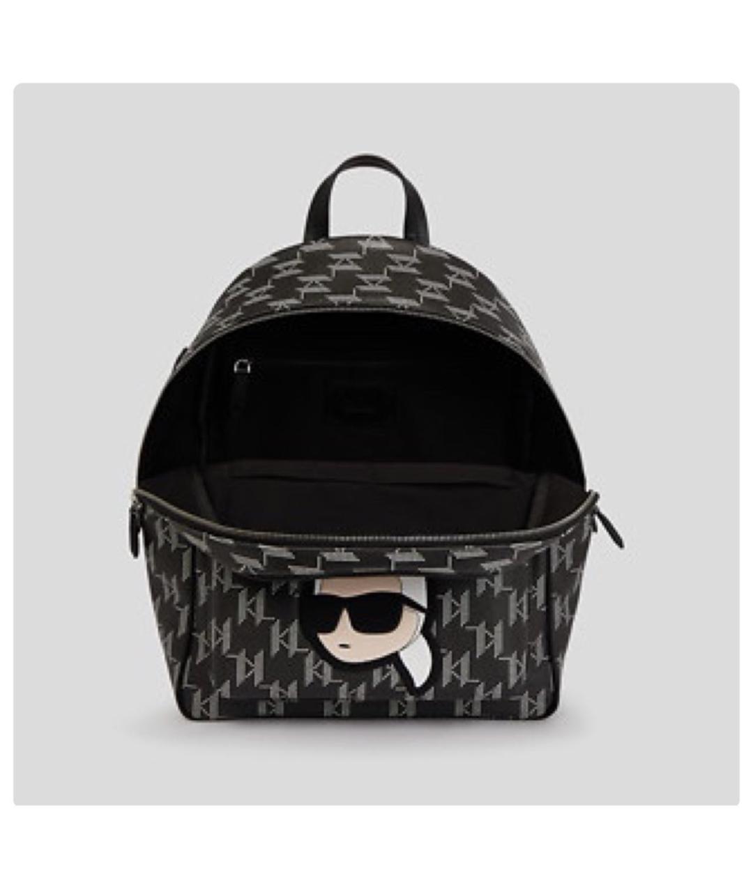 KARL LAGERFELD Черный рюкзак из искусственной кожи, фото 3