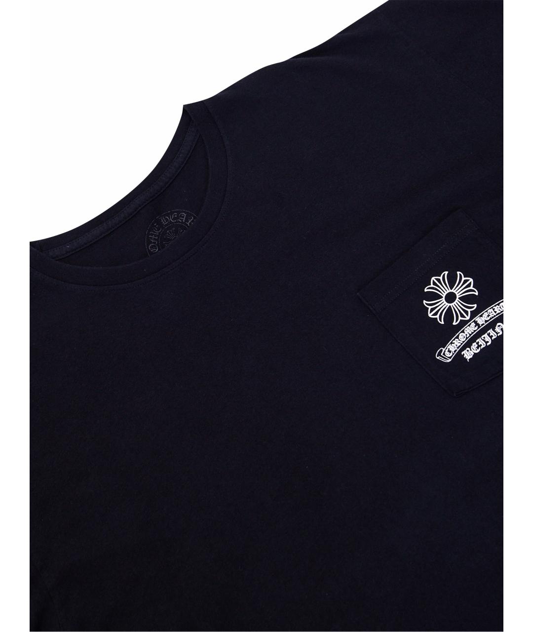 CHROME HEARTS Черная хлопковая футболка, фото 6