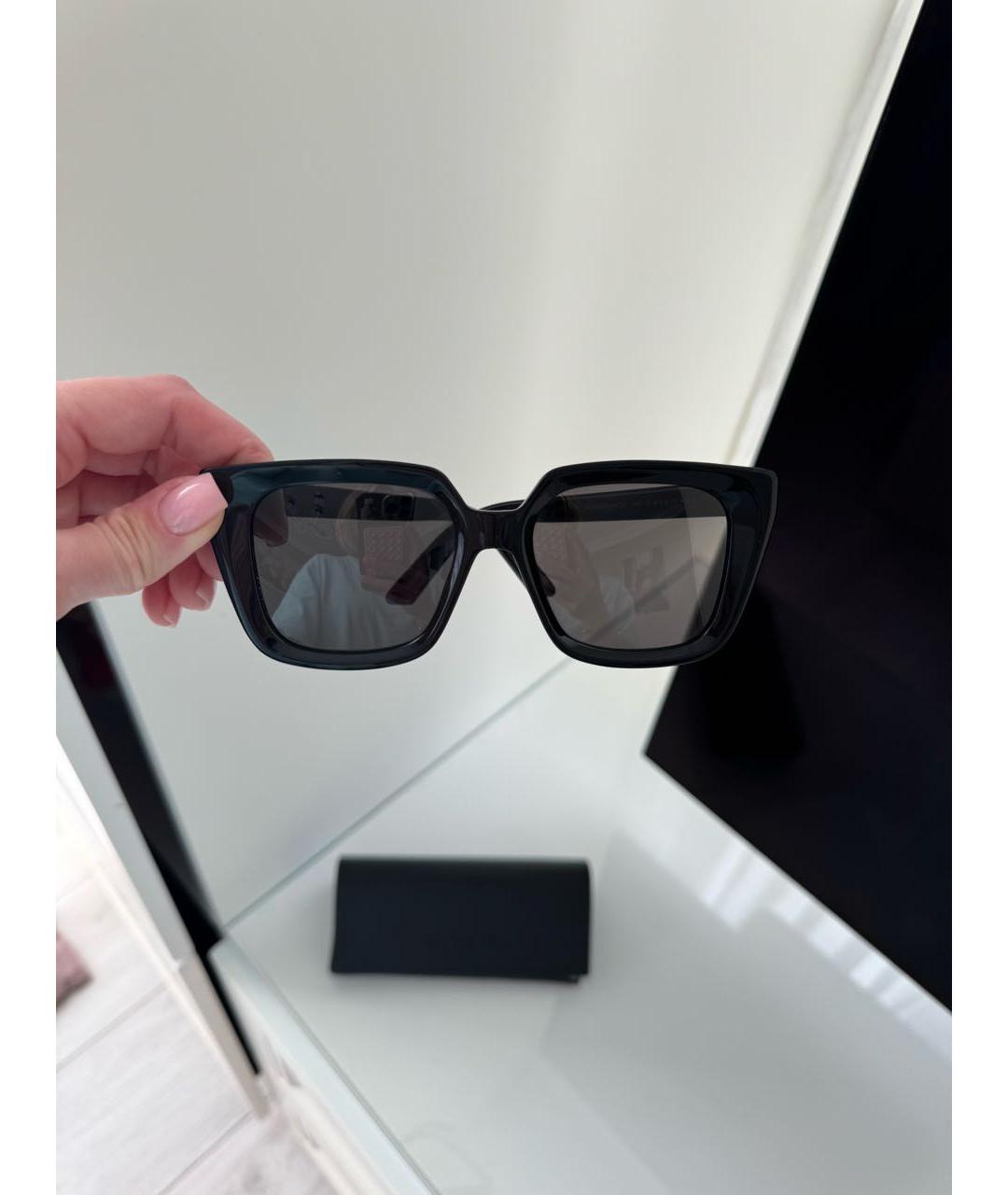CHRISTIAN DIOR Черные пластиковые солнцезащитные очки, фото 2