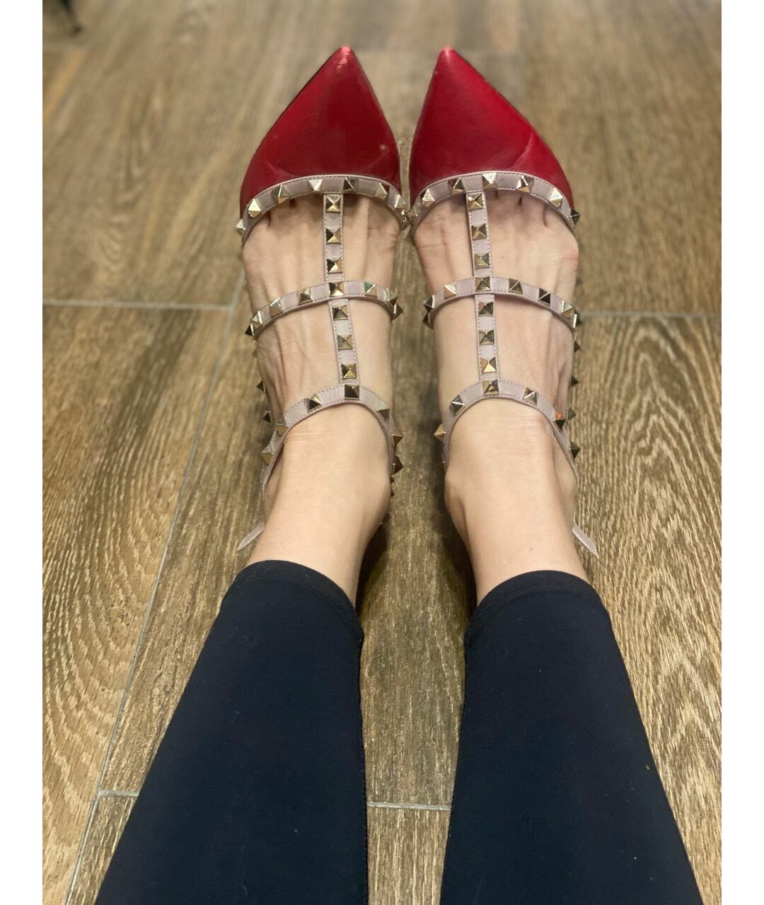 VALENTINO Красные кожаные туфли, фото 6
