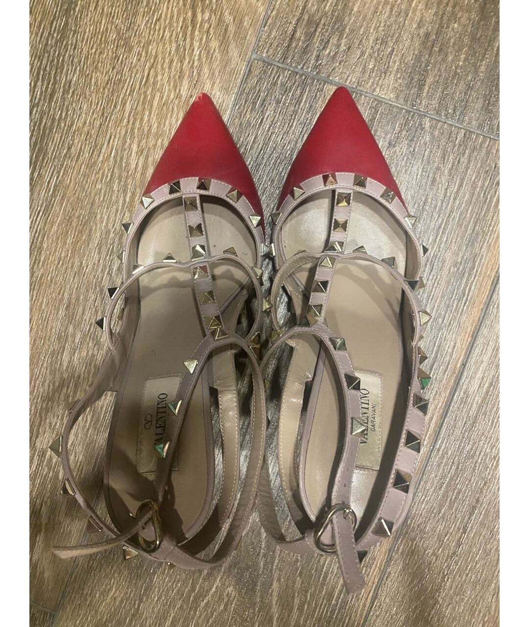 VALENTINO Красные кожаные туфли, фото 2