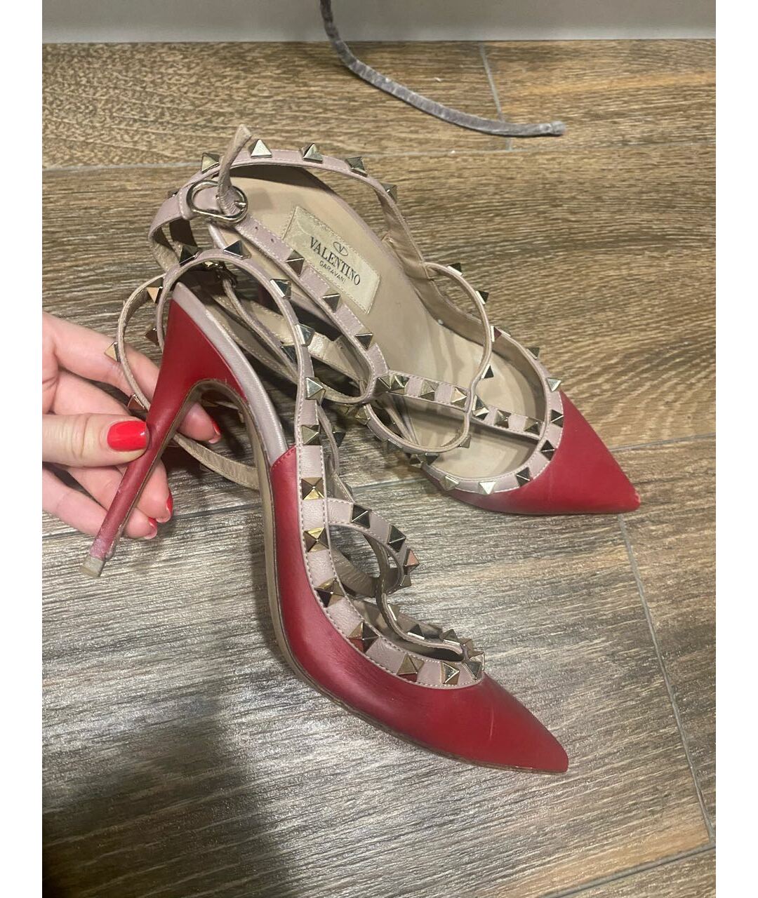 VALENTINO Красные кожаные туфли, фото 8