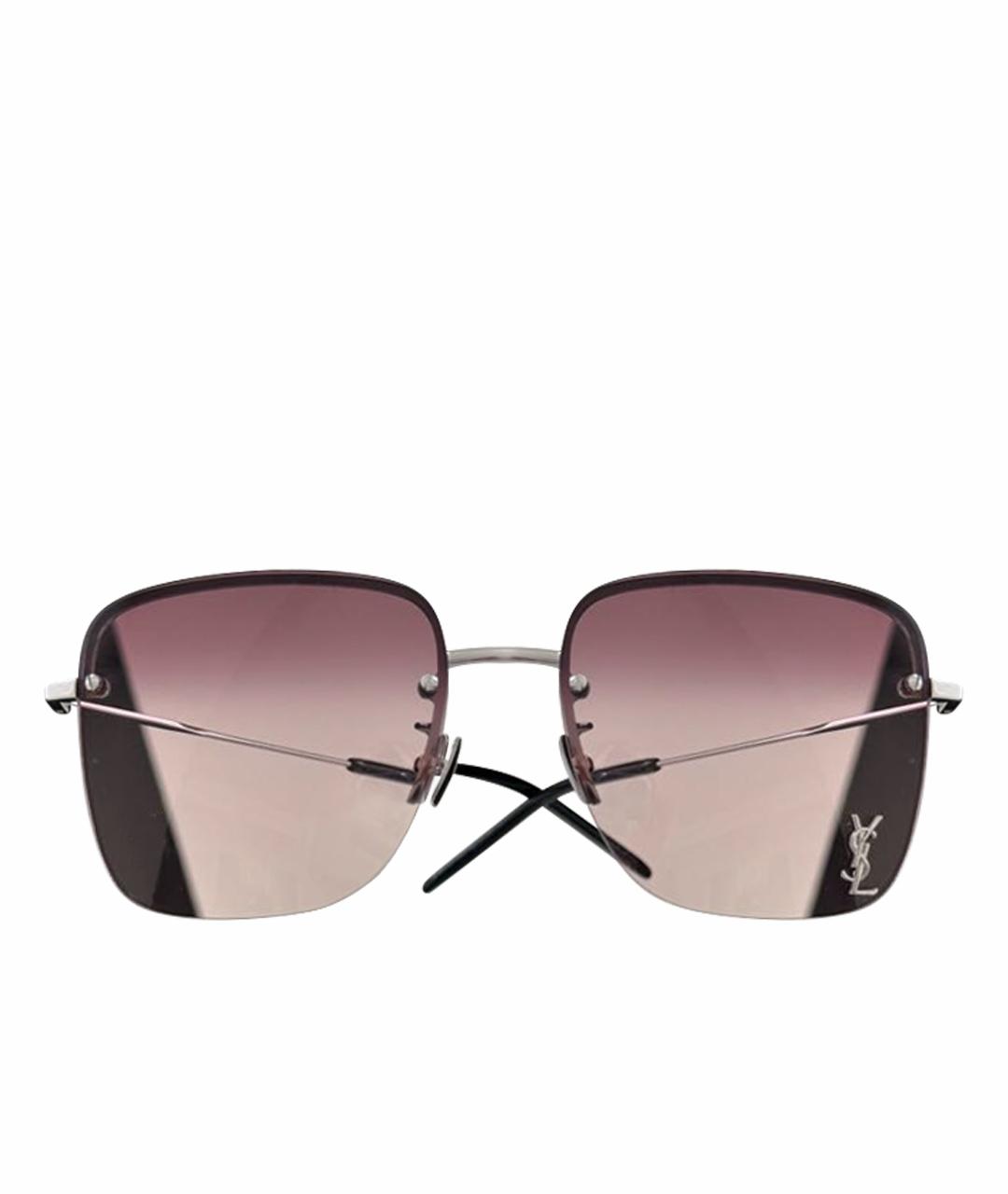 SAINT LAURENT Розовые металлические солнцезащитные очки, фото 1