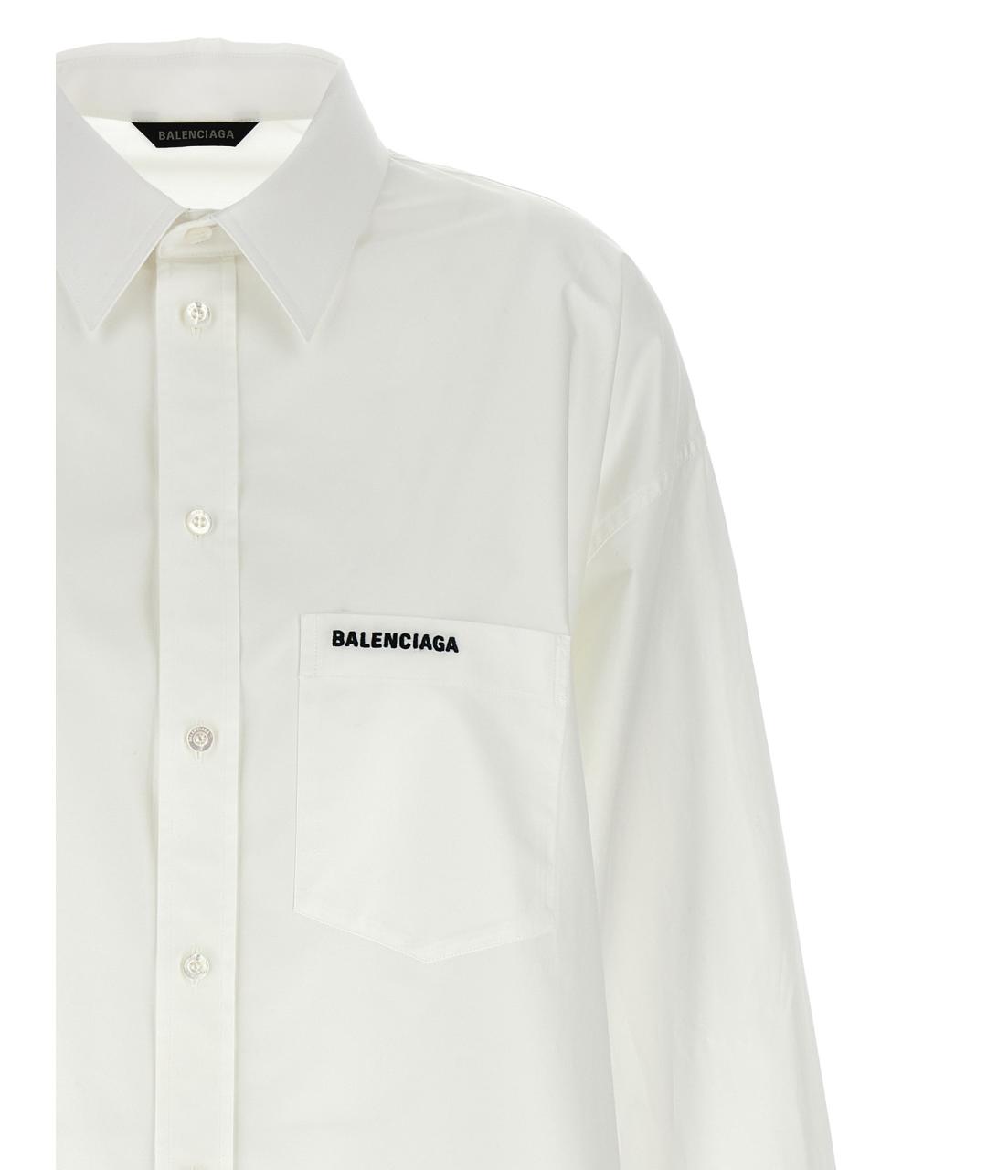 BALENCIAGA Белая хлопковая блузы, фото 3