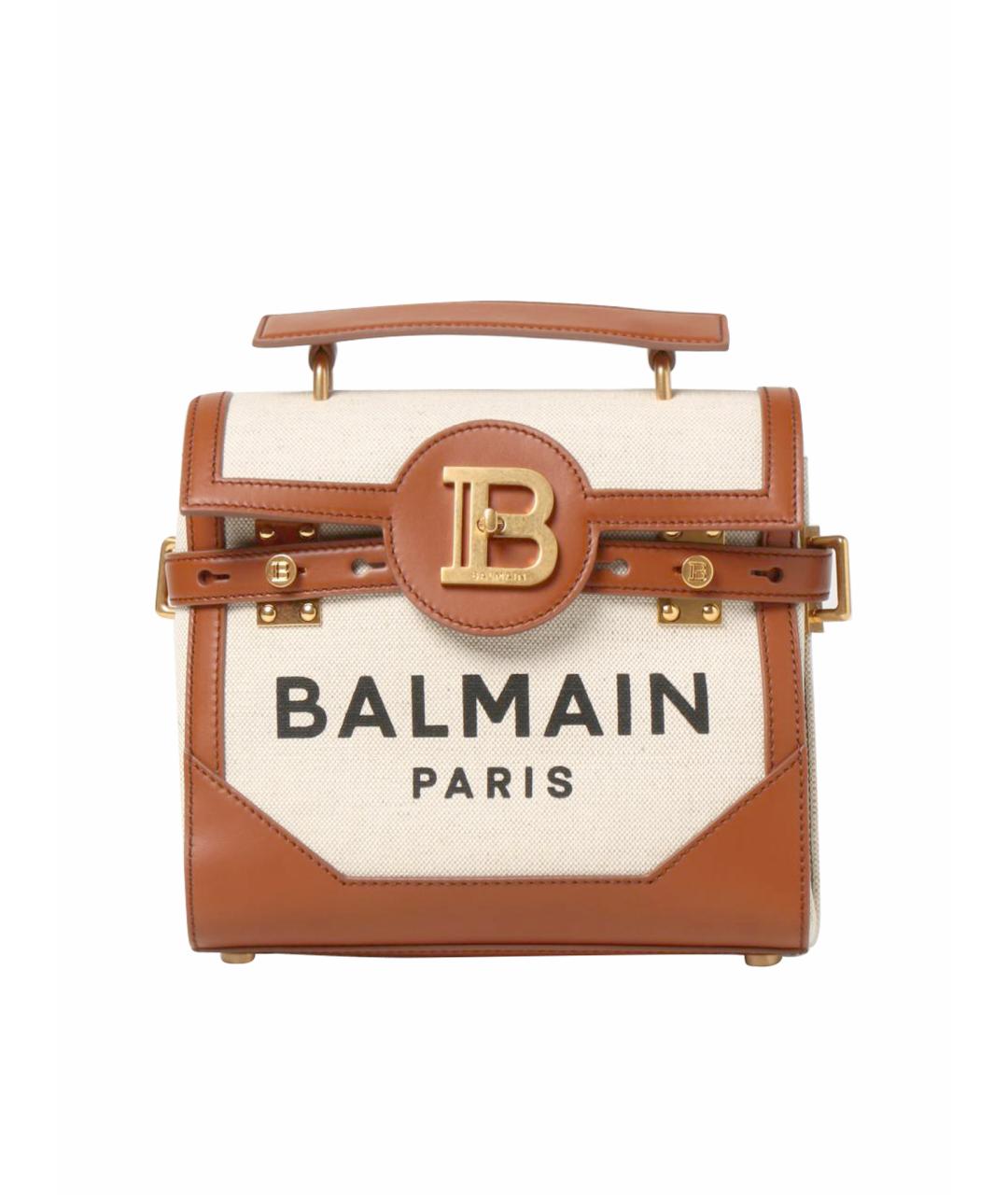 BALMAIN Бежевая кожаная сумка через плечо, фото 1