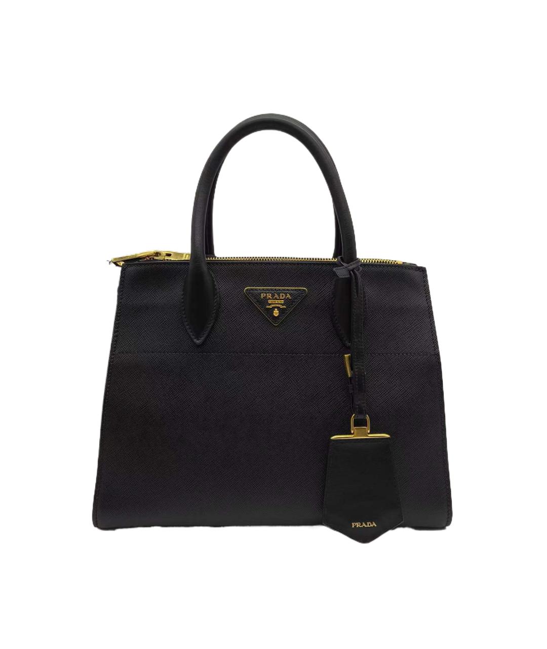 PRADA Черная кожаная сумка тоут, фото 1