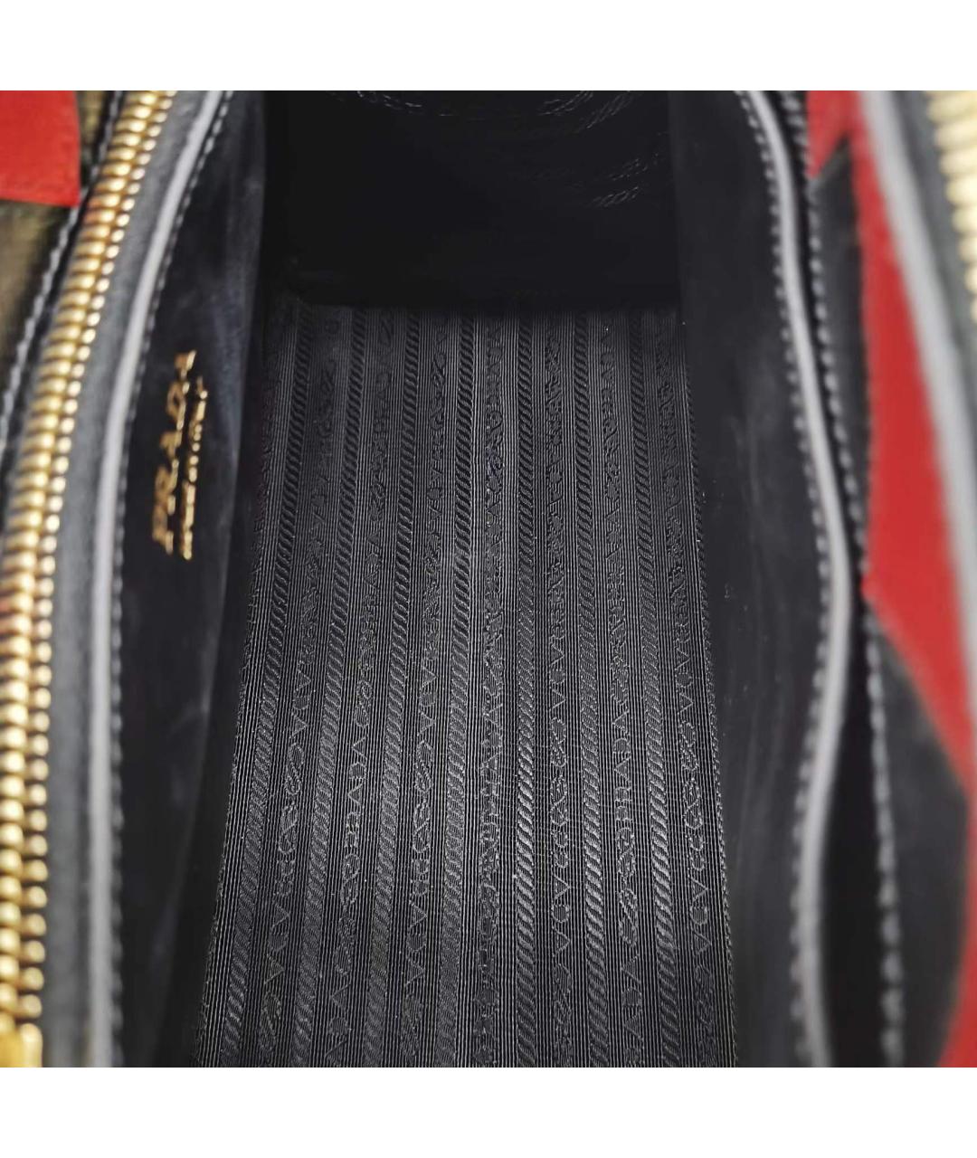 PRADA Черная кожаная сумка тоут, фото 7