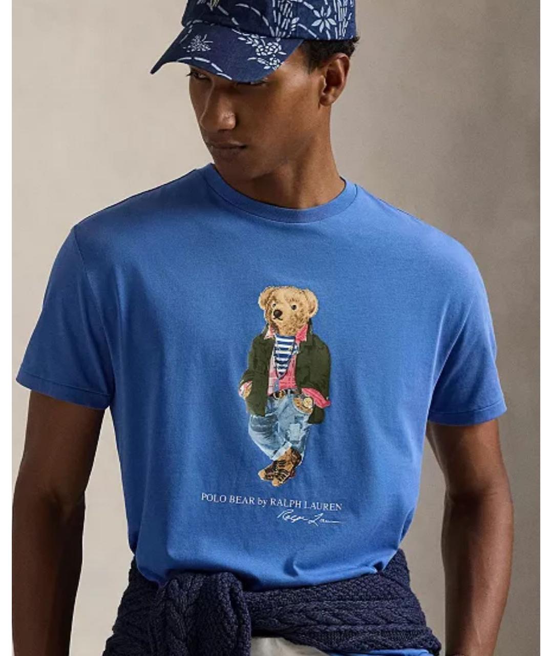 POLO RALPH LAUREN Синяя хлопковая футболка, фото 3