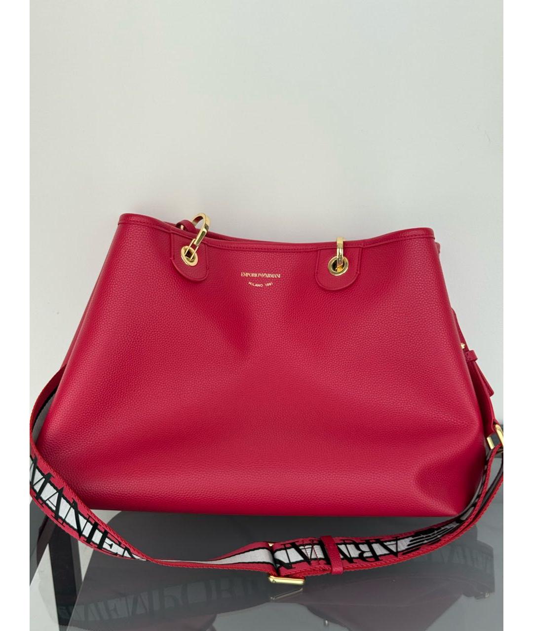 EMPORIO ARMANI Красная сумка тоут, фото 9