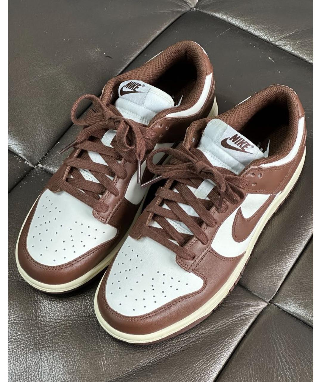 NIKE Коричневые кожаные кеды, фото 7