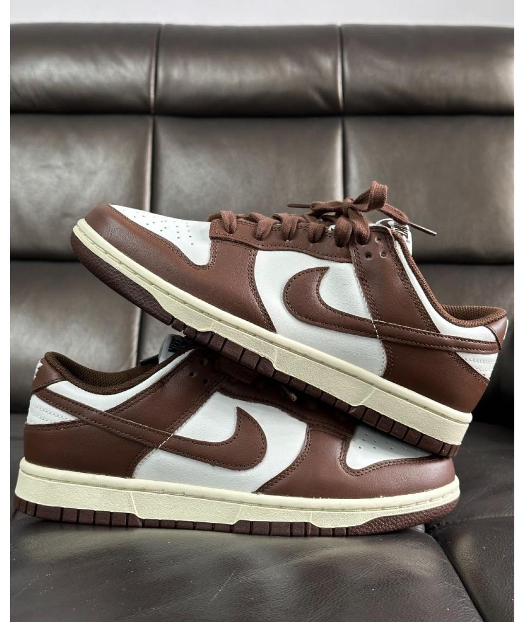 NIKE Коричневые кожаные кеды, фото 5