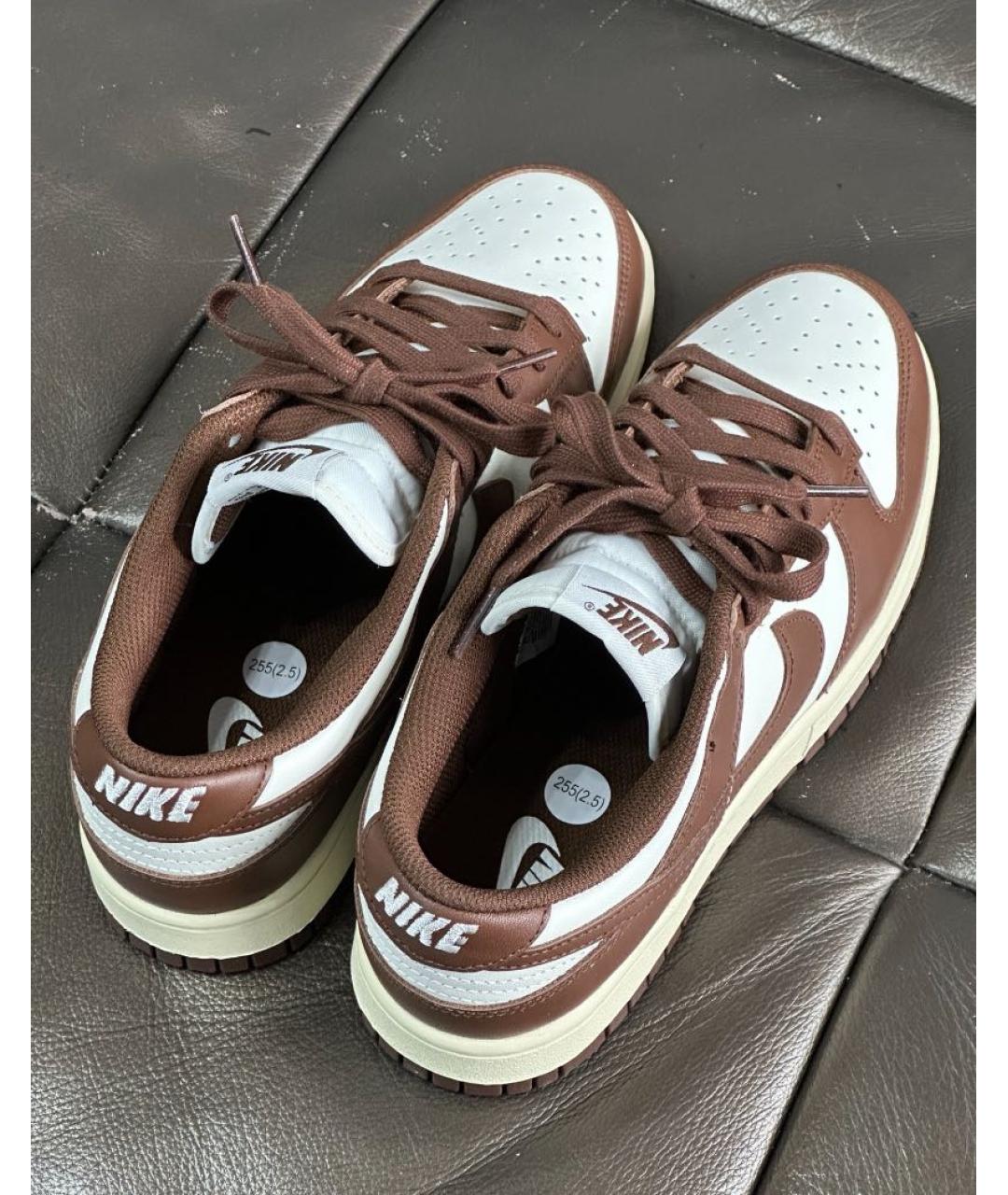 NIKE Коричневые кожаные кеды, фото 6