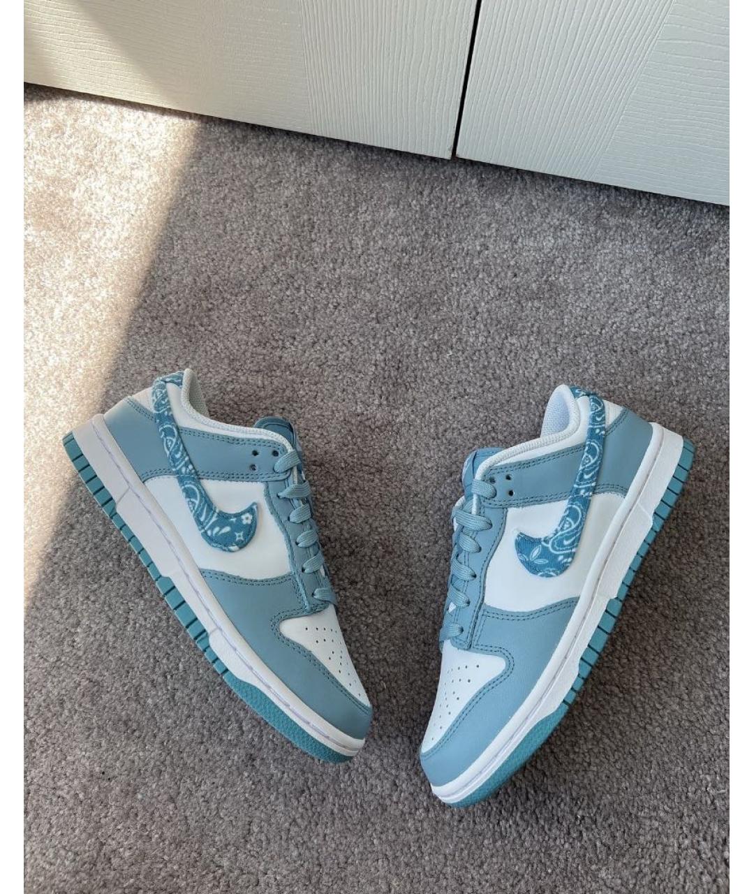 NIKE Голубые кожаные кеды, фото 8