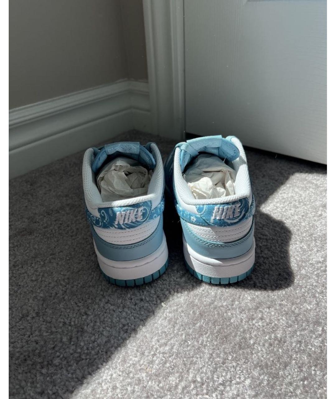 NIKE Голубые кожаные кеды, фото 7
