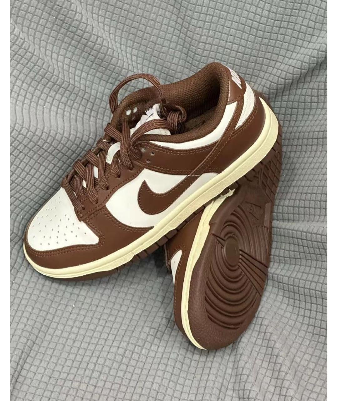 NIKE Коричневые кожаные кеды, фото 7
