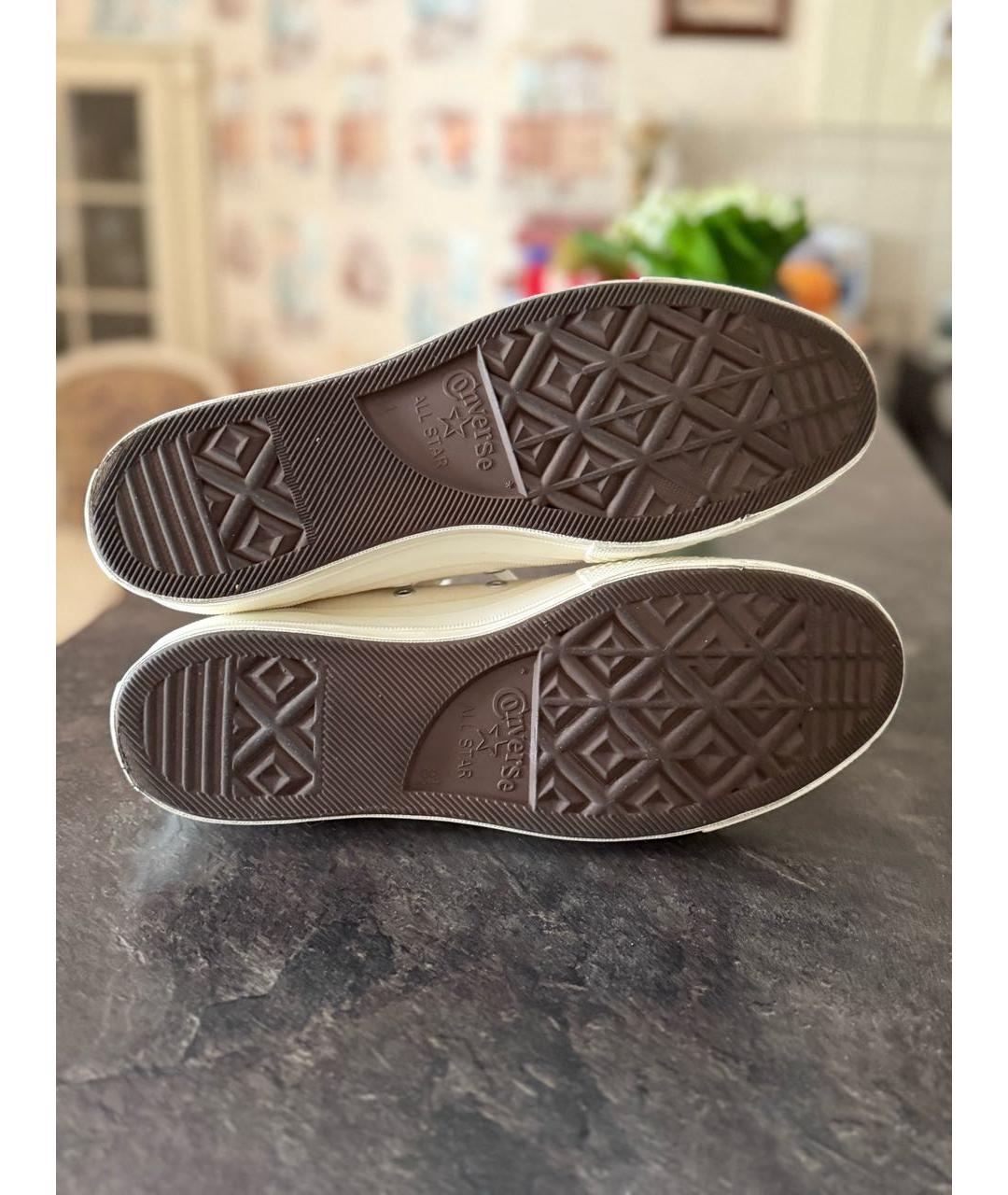 CONVERSE Белые текстильные высокие кроссовки / кеды, фото 7