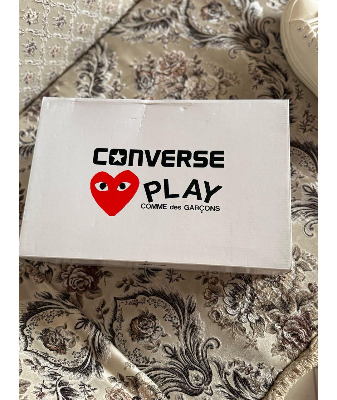 CONVERSE Белые текстильные высокие кроссовки / кеды, фото 8
