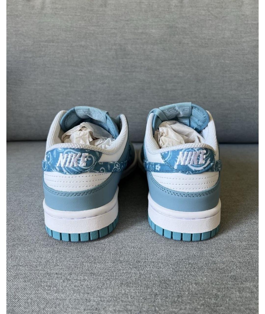 NIKE Голубые кожаные кеды, фото 7