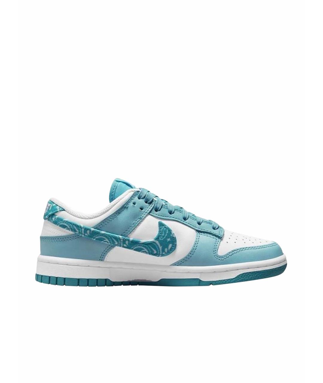 NIKE Голубые кожаные кеды, фото 1