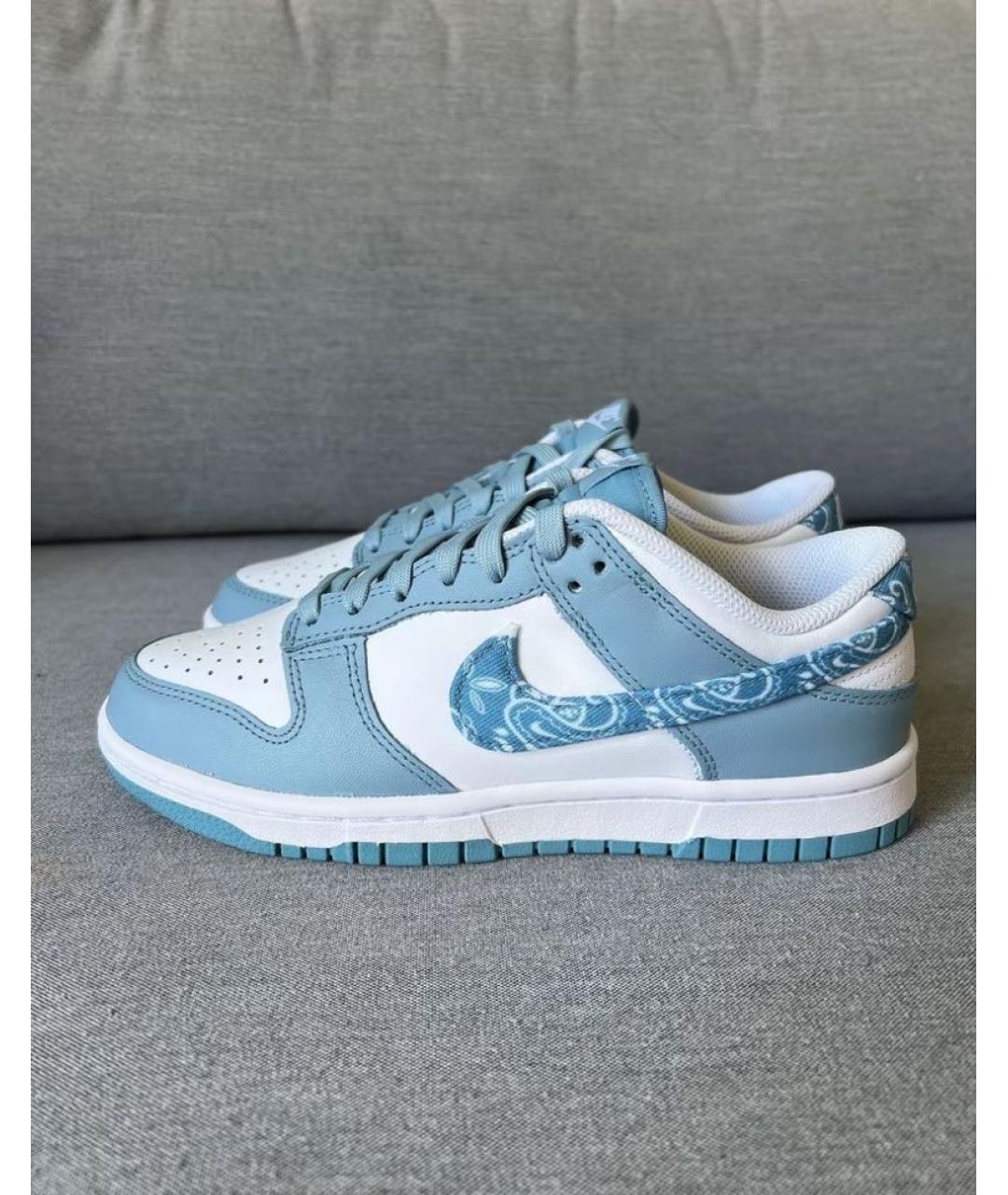NIKE Голубые кожаные кеды, фото 6