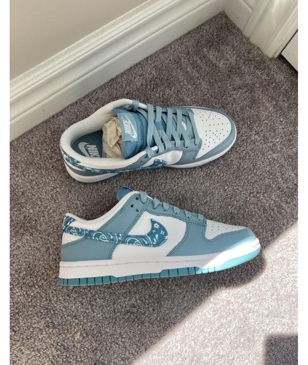 NIKE Голубые кожаные кеды, фото 6