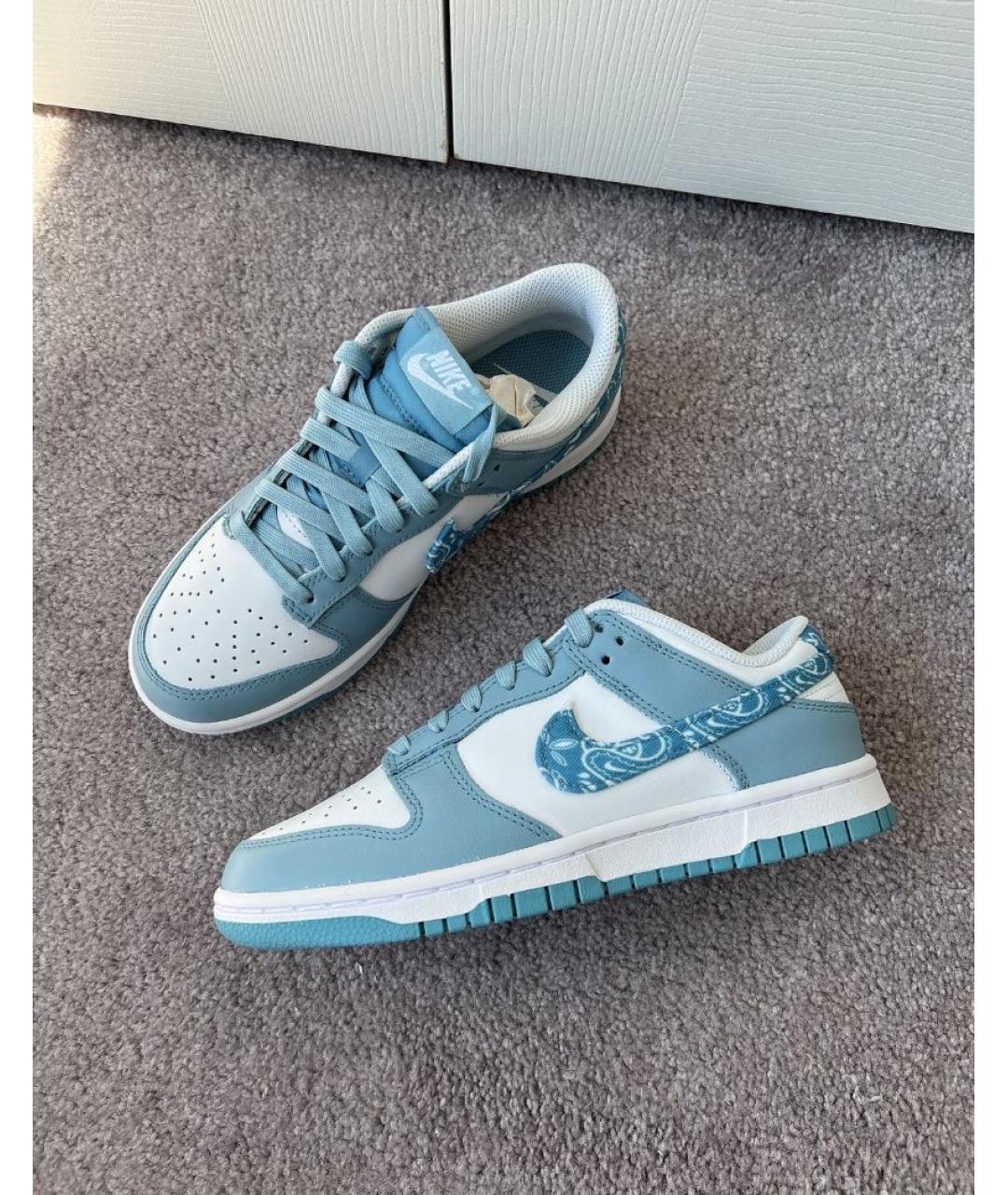 NIKE Голубые кожаные кеды, фото 8