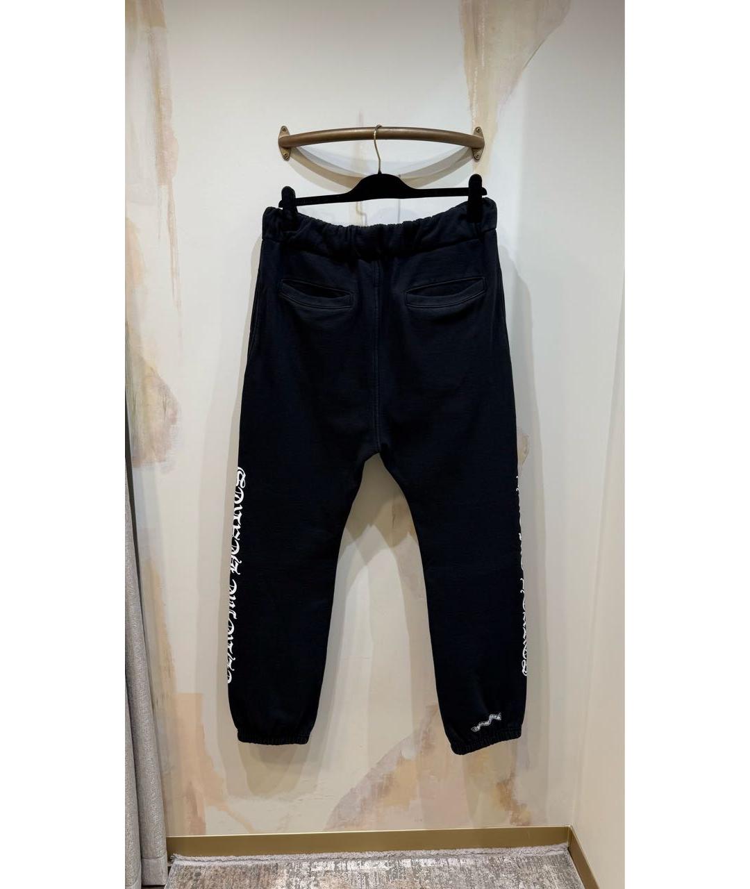 CHROME HEARTS Черные хлопковые повседневные брюки, фото 2
