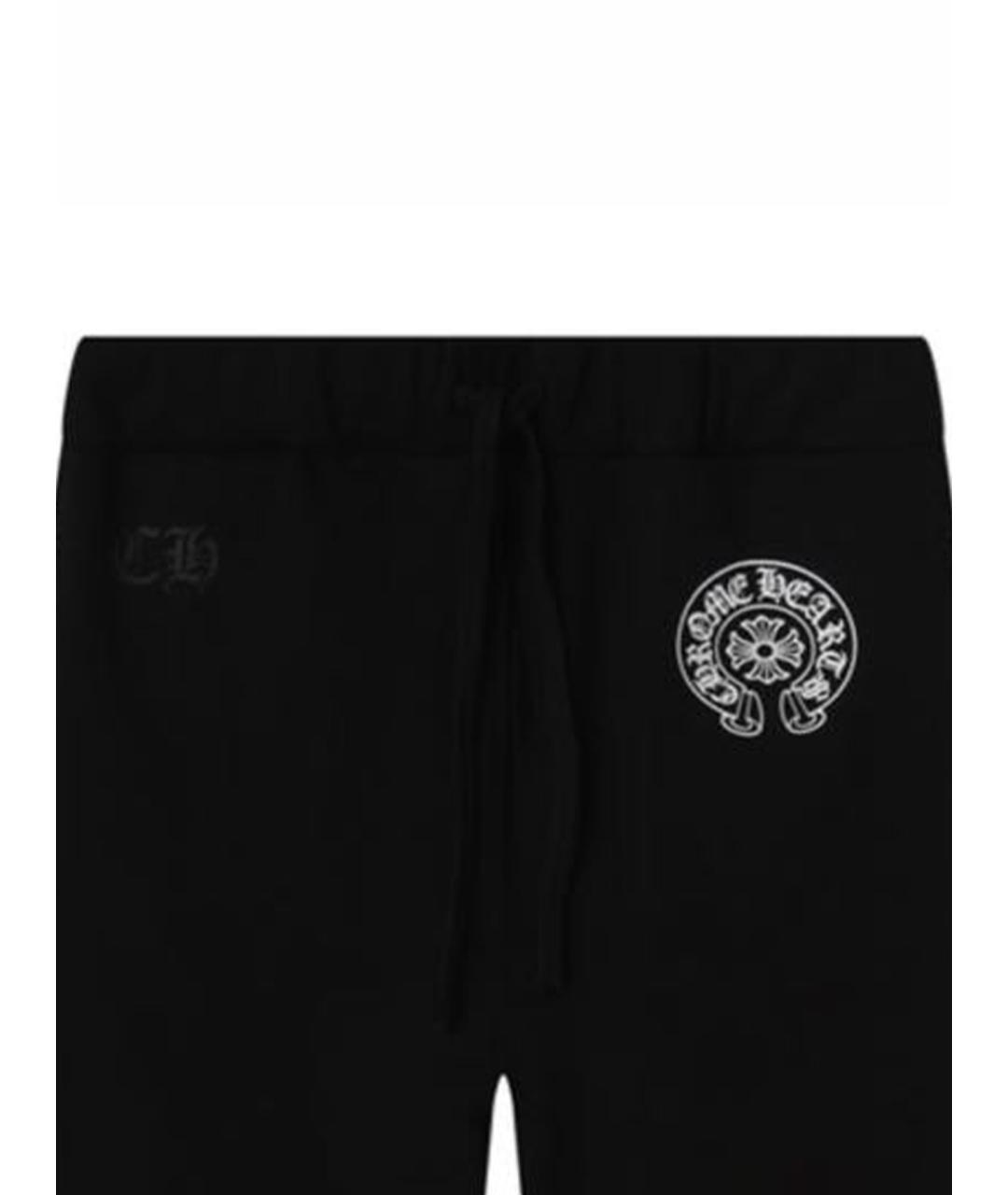 CHROME HEARTS Черные хлопковые повседневные брюки, фото 5