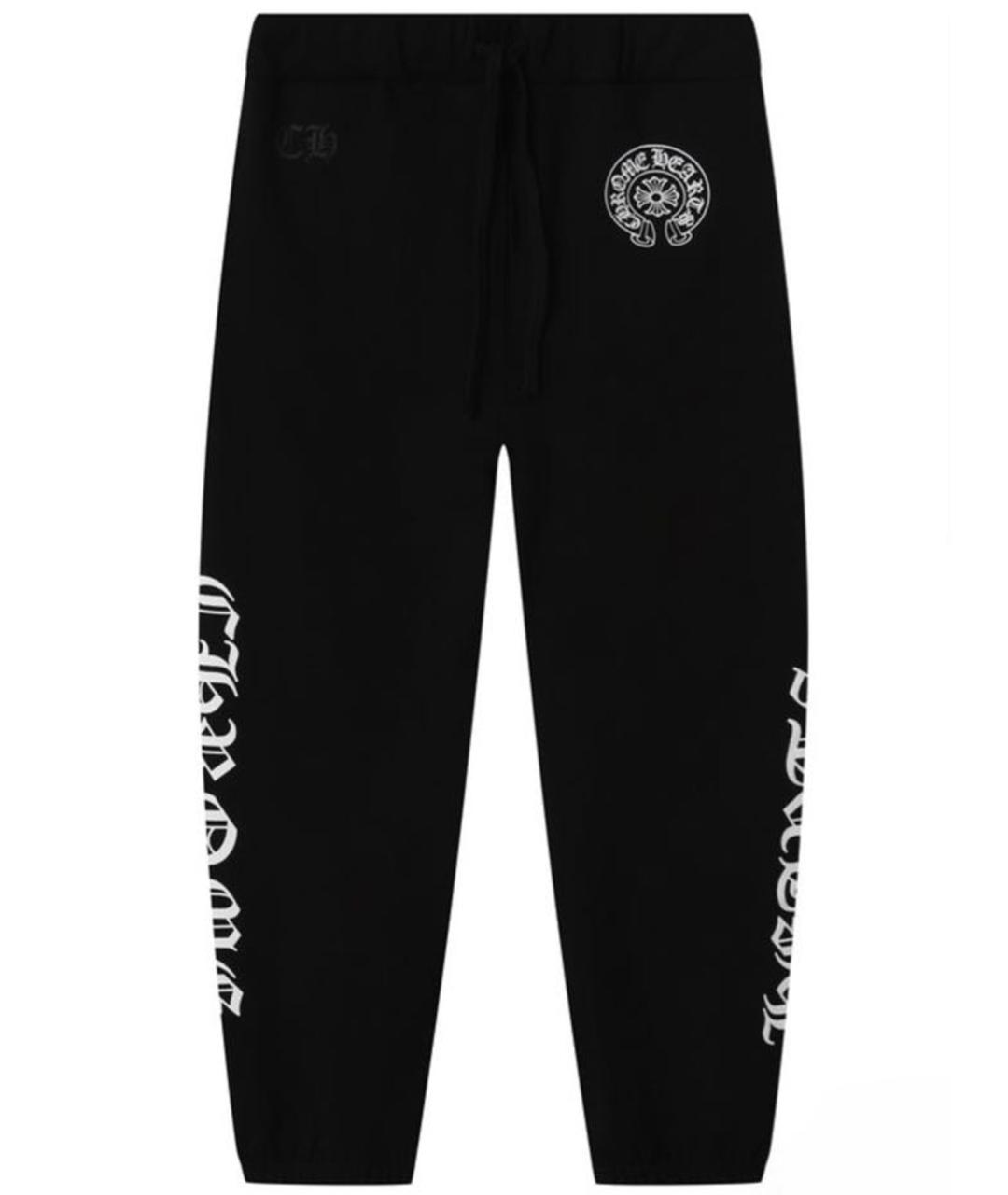 CHROME HEARTS Черные хлопковые повседневные брюки, фото 1