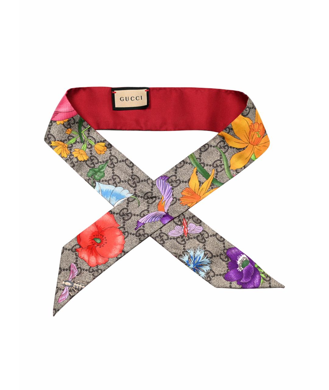 GUCCI Мульти шелковый шарф, фото 1