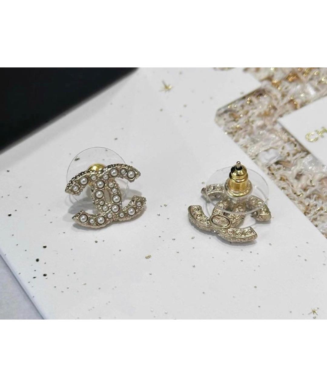 CHANEL Золотые серьги из желтого золота, фото 2