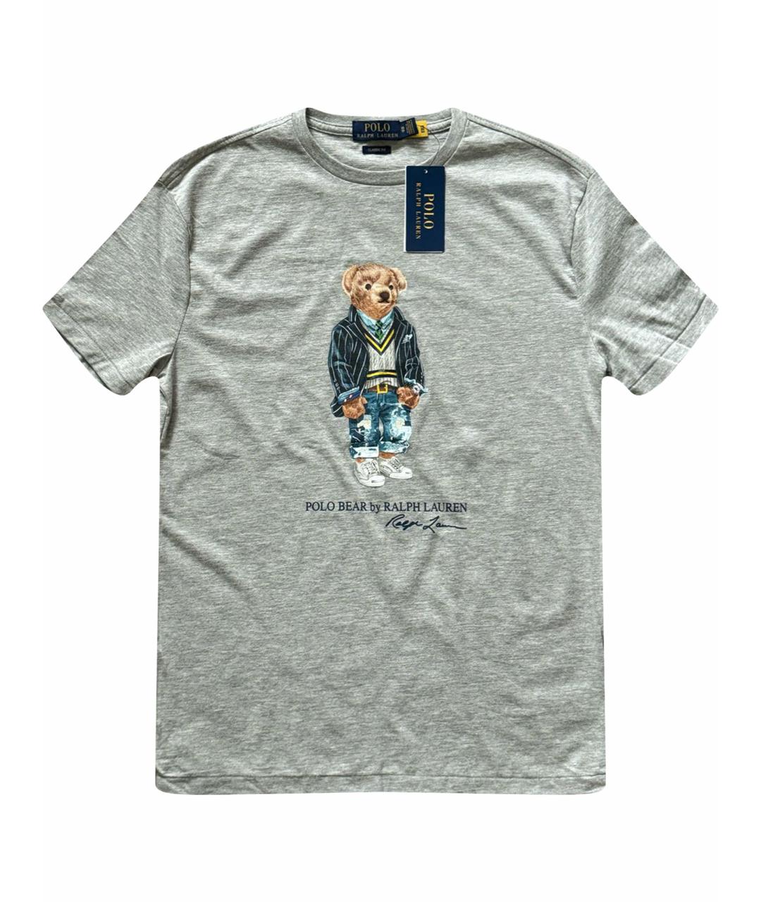 POLO RALPH LAUREN Серая хлопковая футболка, фото 1
