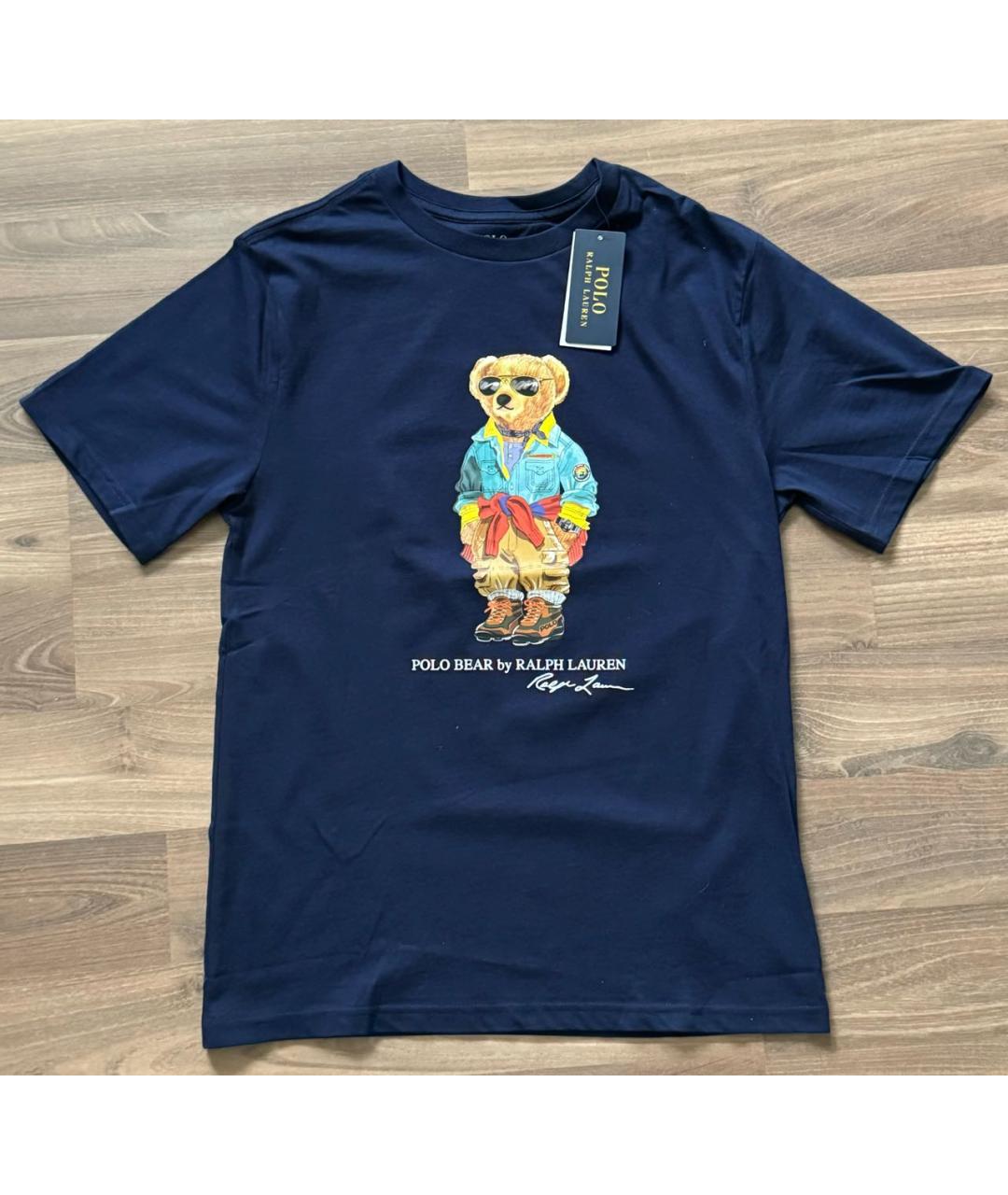 POLO RALPH LAUREN Темно-синяя хлопковая футболка, фото 5