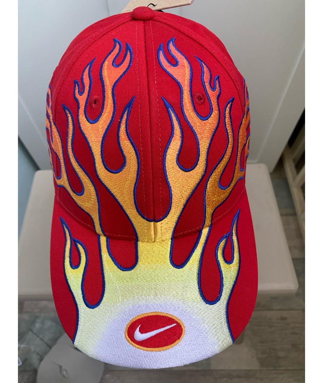 NIKE Красная хлопковая кепка/бейсболка, фото 4