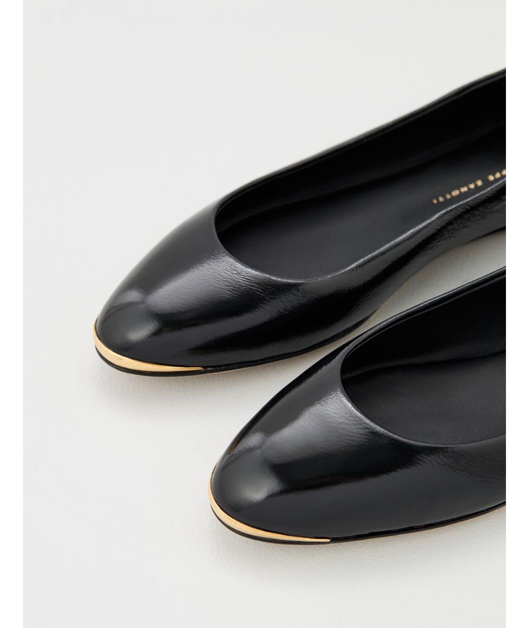 GIUSEPPE ZANOTTI DESIGN Черные балетки из лакированной кожи, фото 2