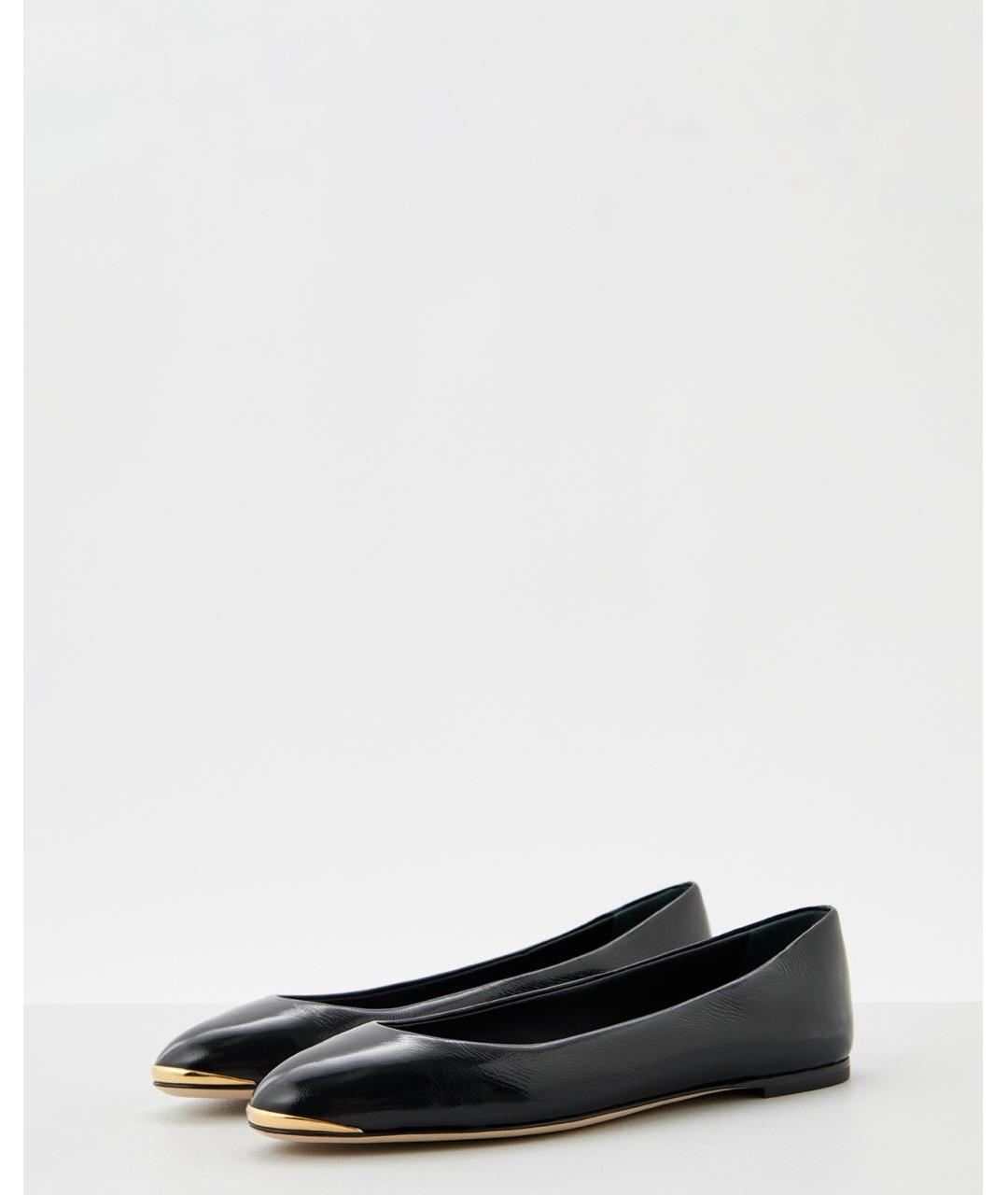 GIUSEPPE ZANOTTI DESIGN Черные балетки из лакированной кожи, фото 4