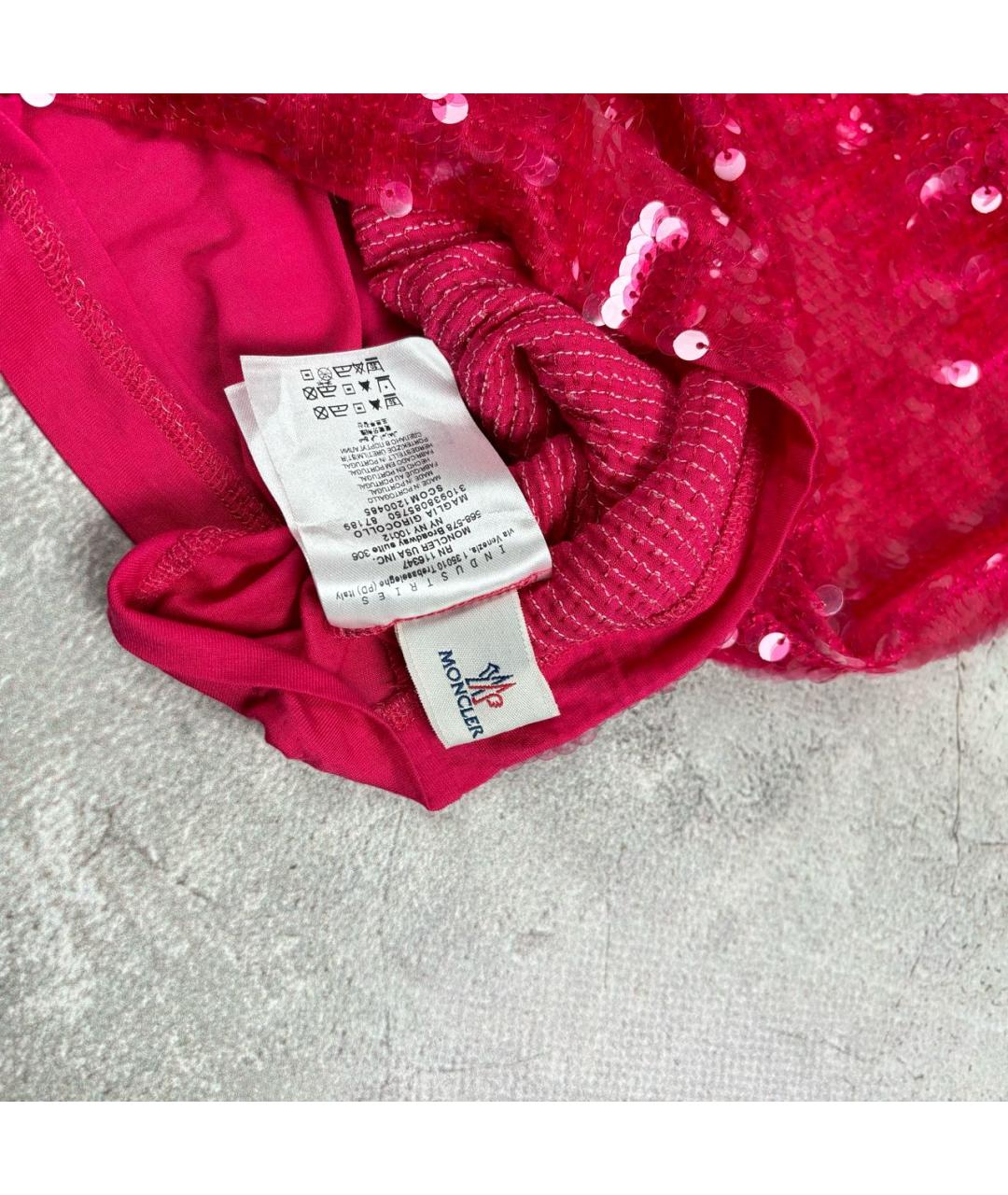 MONCLER Фуксия футболка, фото 6