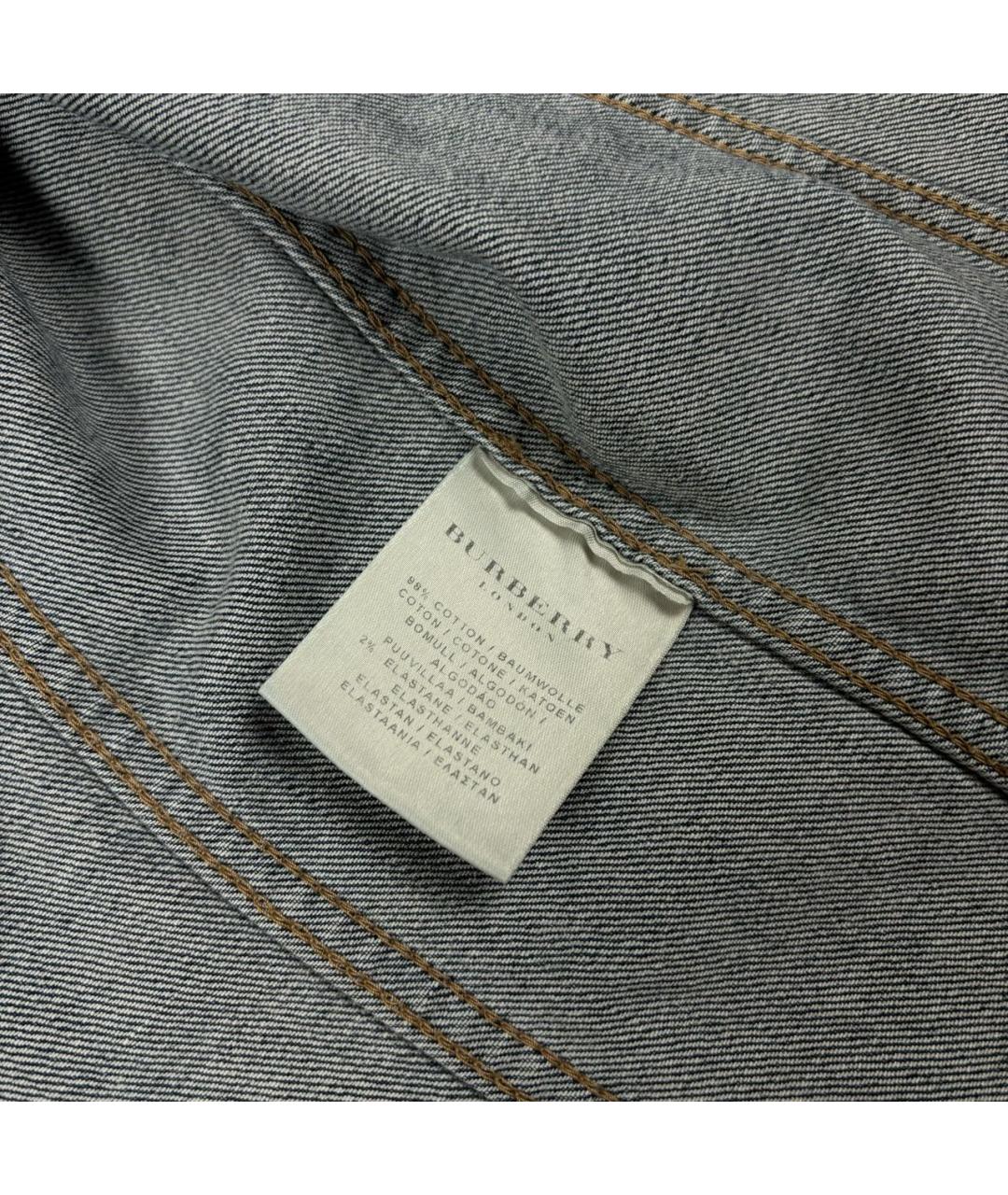 BURBERRY Темно-синяя деним куртка, фото 6