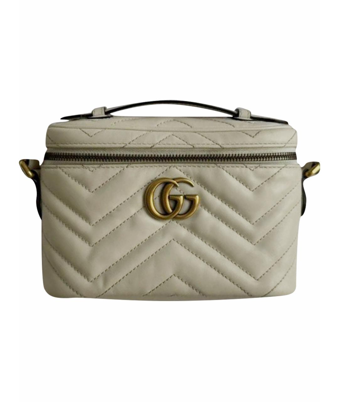 GUCCI Бежевая кожаная сумка через плечо, фото 1