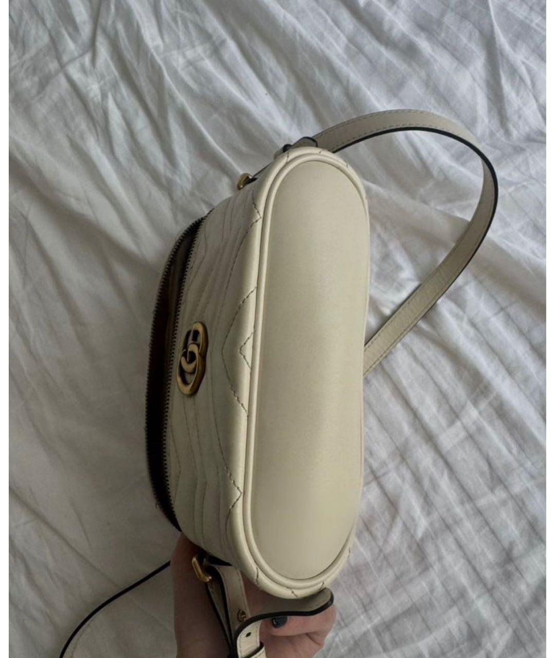 GUCCI Бежевая кожаная сумка через плечо, фото 3