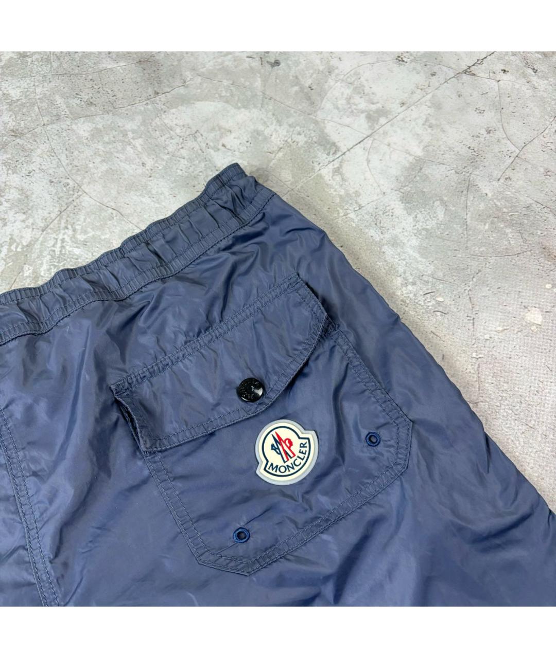 MONCLER Темно-синие шорты, фото 3
