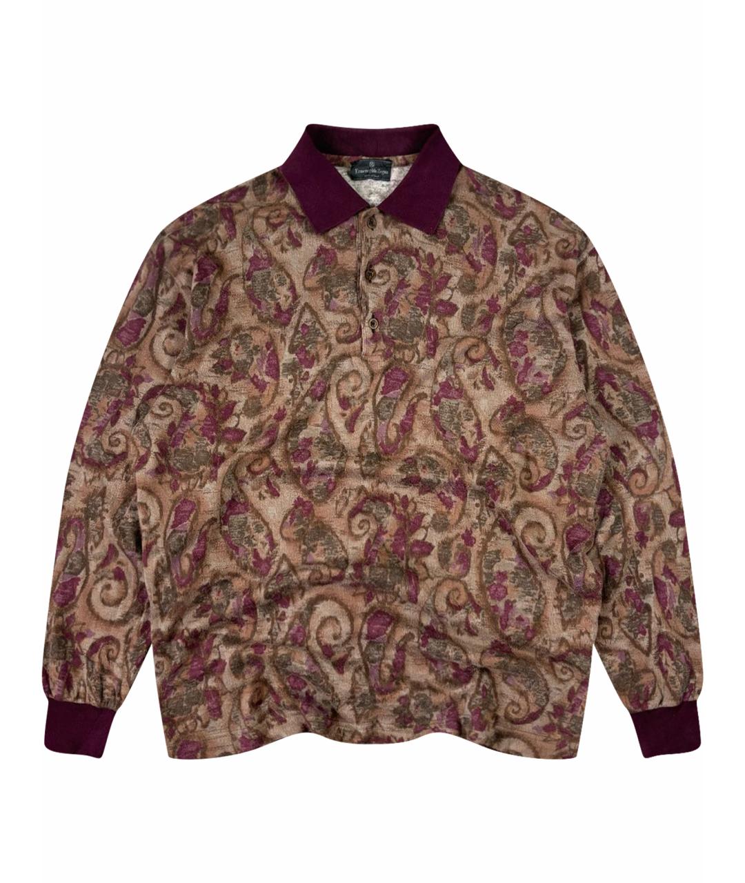 ERMENEGILDO ZEGNA Бордовый хлопковый джемпер / свитер, фото 1
