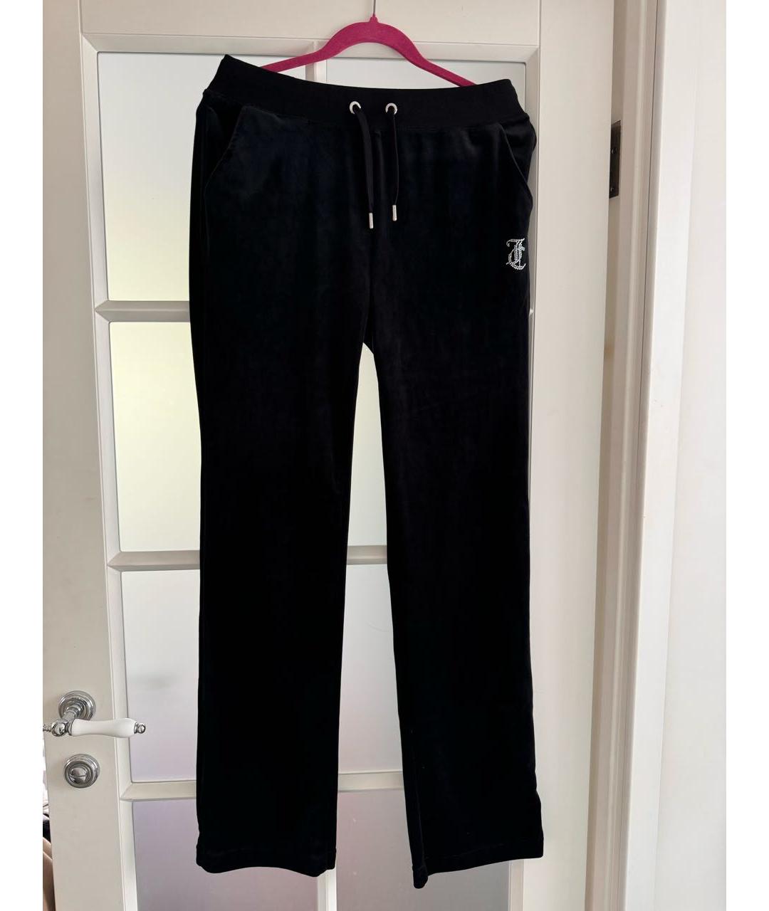 JUICY COUTURE Черный велюровый костюм с брюками, фото 2