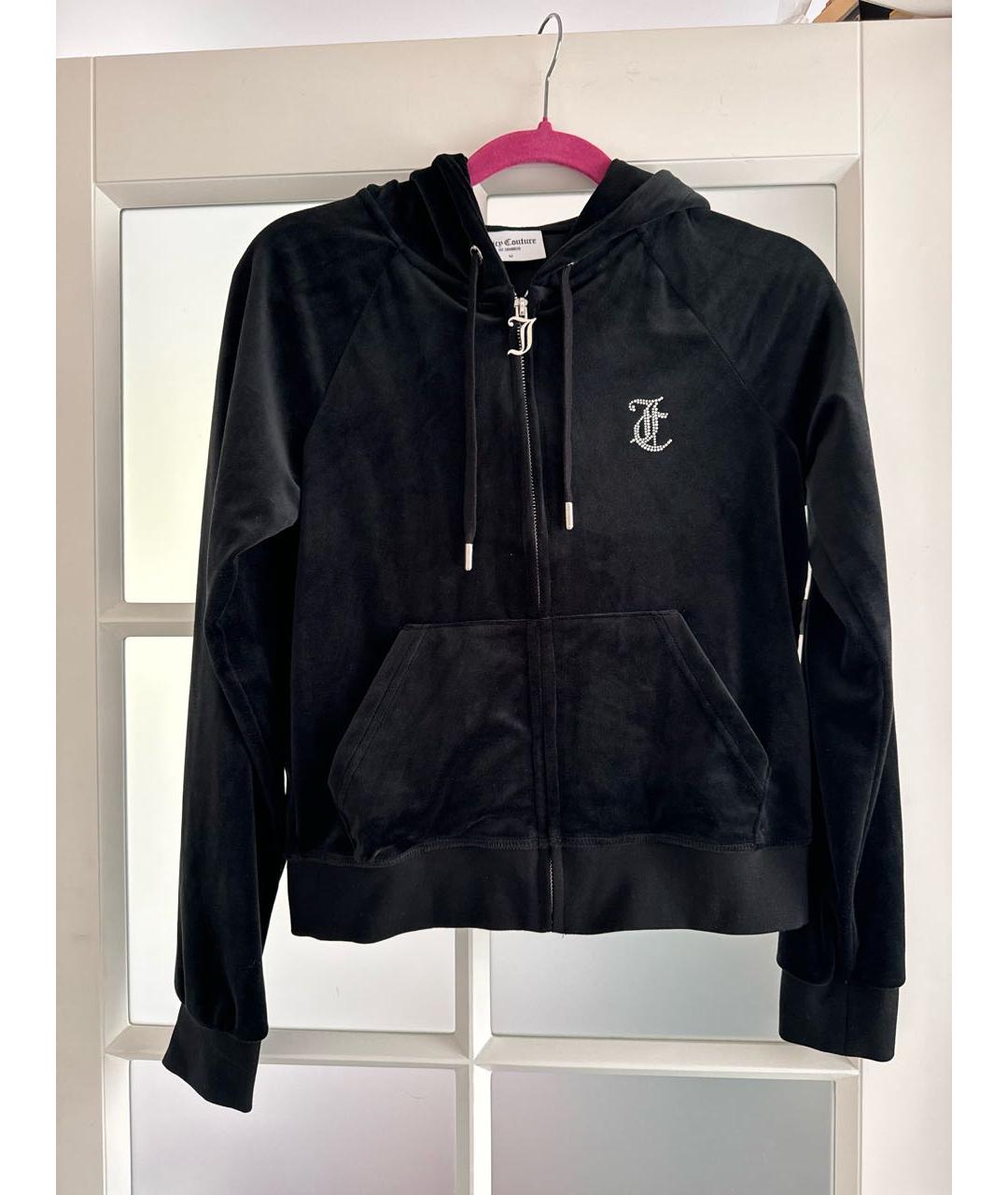 JUICY COUTURE Черный велюровый костюм с брюками, фото 7