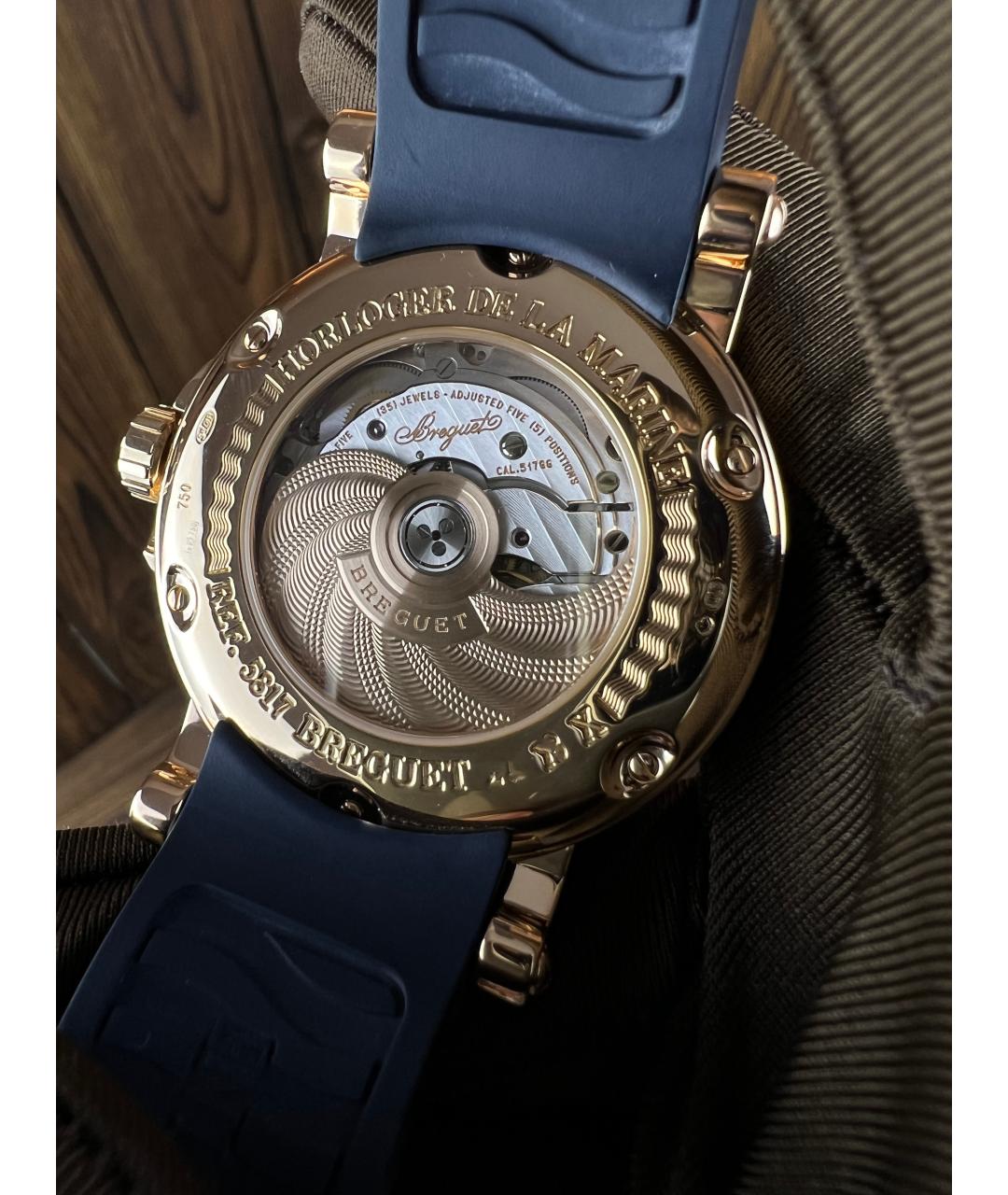 Breguet Черные часы из розового золота, фото 5